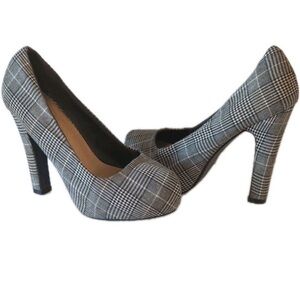 Torrid Black and White Plaid Heels